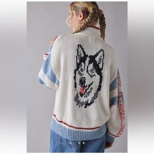 Urban outfitters BDG Husky Quarter zip pullover Sweater Collegiate Academia